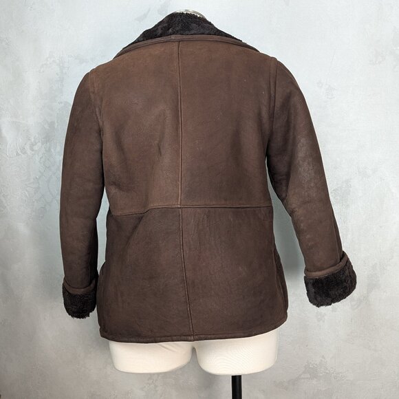 Unbranded Brown Faux Suede, Faux Shearling Coat - Picture 7 of 12